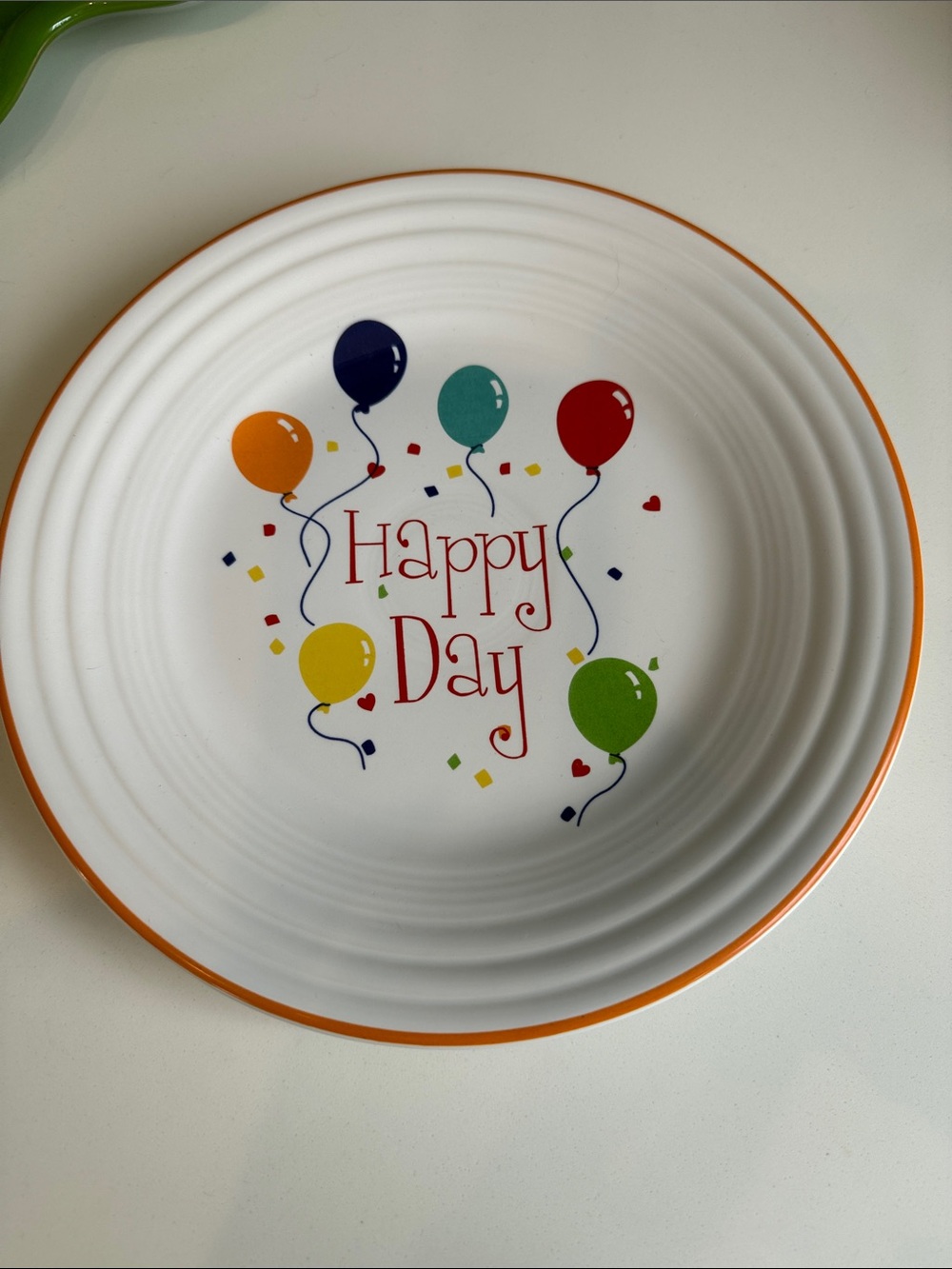 RARE Fiesta white ceramic luncheon plate